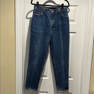 Levi's 550 Dark Blue relaxed fit tapered Leg Women's Jeans 14 Mis S - EUC